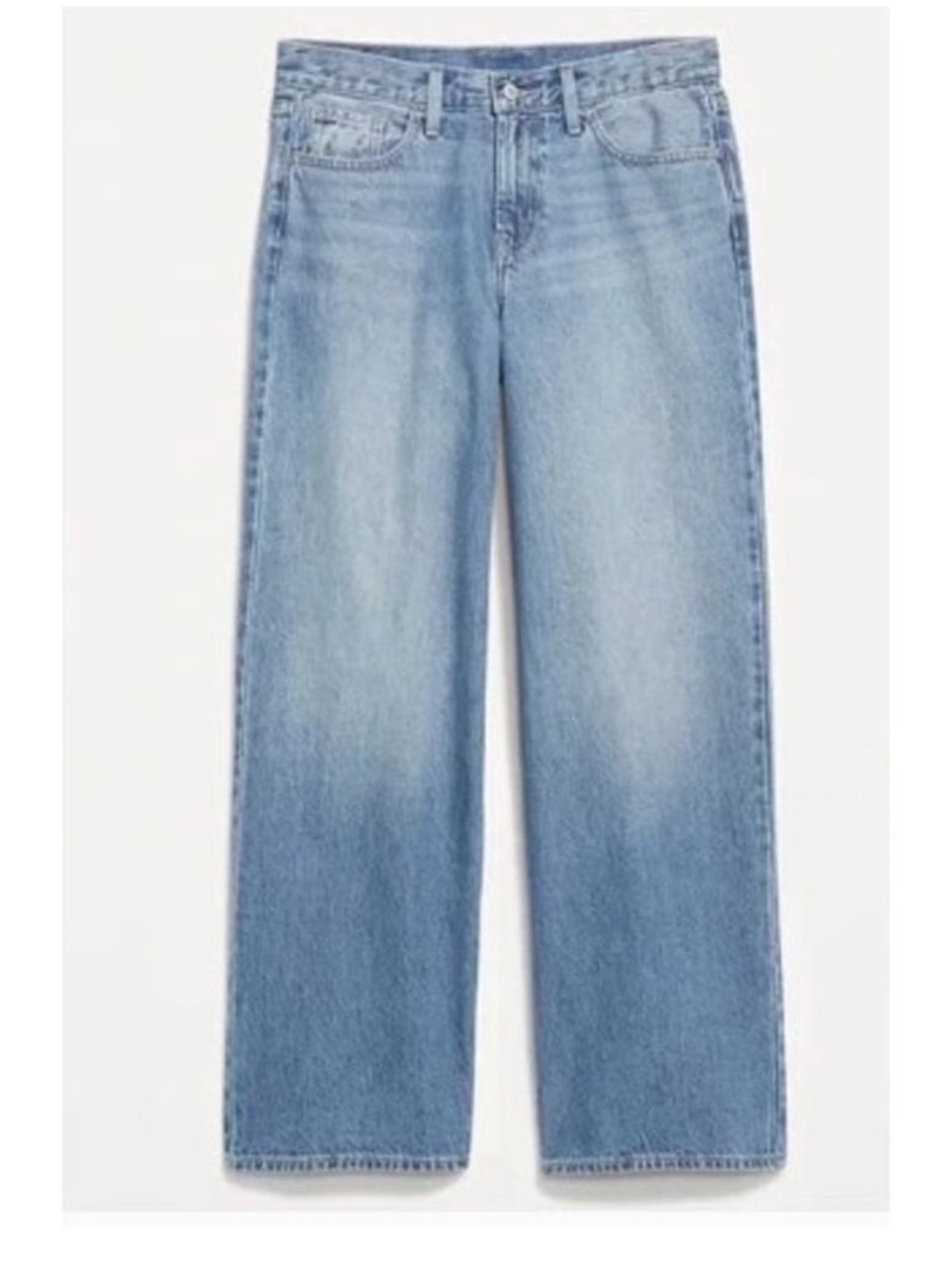 Old Navy Mid Rise Baggy Wide Leg Jean In Medium Wash Size 10p Casual Skater Y2K